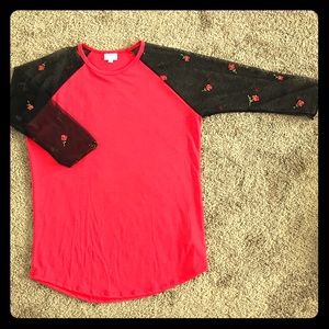 LuLaRoe red black lace Randy